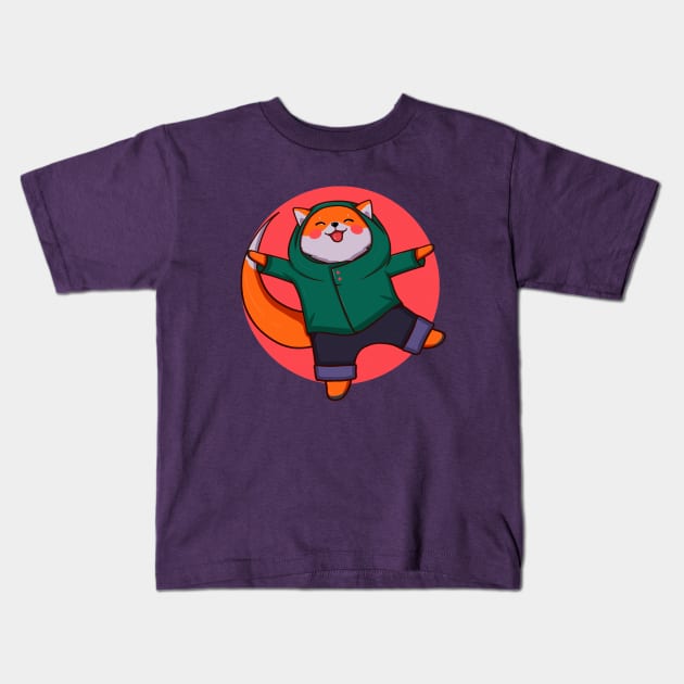 Funny Fox Kids T-Shirt by Purplehate